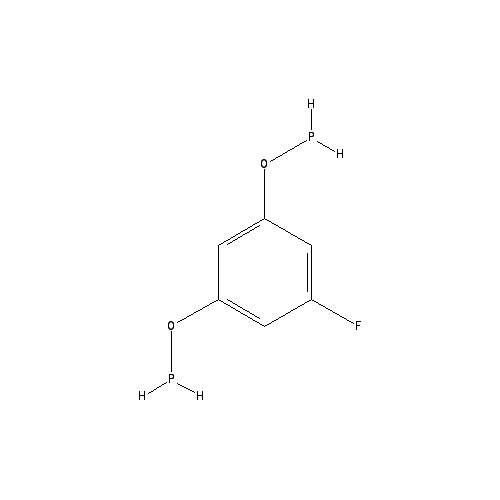 Chemical structure of Phosphinous acid, bis(1,1-dimethylethyl)-, 5-fluoro-1,3-phenylene ester