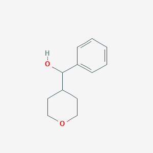 Chemical structure of Phenyl(tetrahydro-2H-pyran-4-yl)methanol