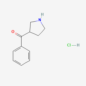 Chemical structure of Phenyl(pyrrolidin-3-yl)methanone hydrochloride