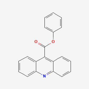 Chemical structure of phenyl acridine-9-carboxylate