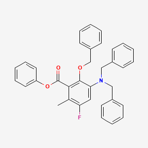 Chemical structure of Aminofluoro hydroxybenzoate