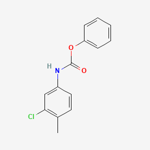 Chemical structure of phenyl (3-chloro-4-methylphenyl)carbamate