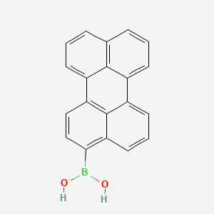 Chemical structure of Perylene-3-boronic acid