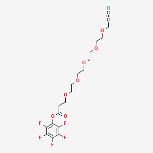Chemical structure of Propargyl-PEG5-PFP ester