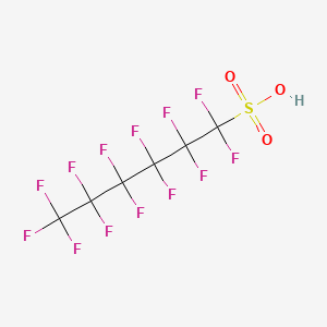 Chemical structure of Perfluorohexanesulfonic acid