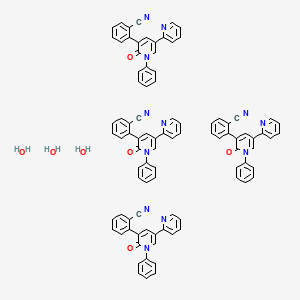 Chemical structure of perampanel 3/4 hydrate
