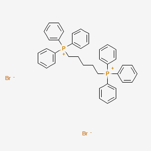 Chemical structure of Pentamethylenebis(triphenylphosphonium bromide)