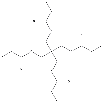 Chemical structure of Pentaerythritol tetramethylacrylate
