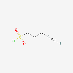 Chemical structure of Pent-4-yne-1-sulfonyl chloride