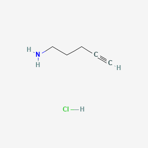 Chemical structure of Pent-4-yn-1-amine hydrochloride