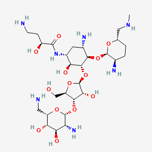 Chemical structure of palmitoyl tetrapeptide-3