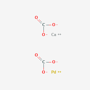 Chemical structure of Palladium on calcium carbonate moistened with water, 5% Pd,unreduced