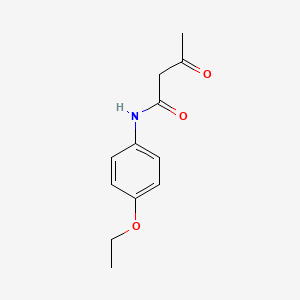 Chemical structure of p-Acetoacetophenetidide