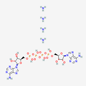 Chemical structure of P1,P4-Di(adenosine-5′) tetraphosphate ammonium salt