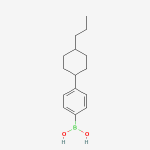 Chemical structure of P-(4-PROPYLCYCLOHEXYL)PHENYLBORONIC ACID