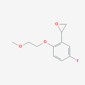 Chemical structure of Oxirane, 2-[5-fluoro-2-(2-methoxyethoxy)phenyl]-