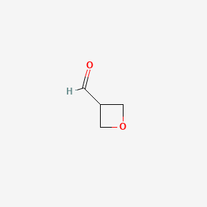 Chemical structure of oxetane-3-carbaldehyde