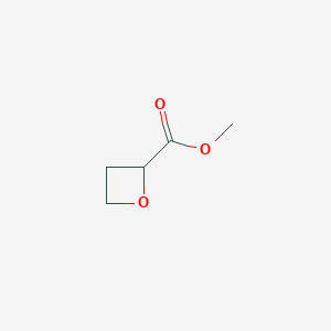 Chemical structure of Oxetane-2-carboxylic acid methyl ester