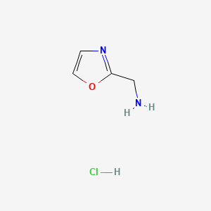 Chemical structure of Oxazol-2-ylmethanamine xhydrochloride