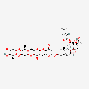 Chemical structure of Otophylloside B 4'''-O-β-D-oleandropyranoside