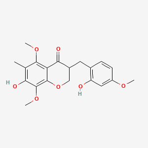 Chemical structure of Ophiopogonanone F