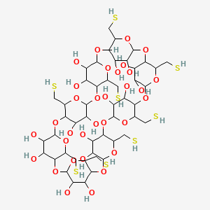 Chemical structure of Octakis-(6-mercapto-6-Deoxy)-γ-cyclodextrin