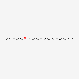 Chemical structure of octadecyl heptanoate