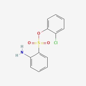 Chemical structure of o-chlorophenyl o-aminobenzenesulphonate