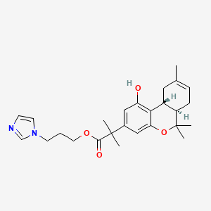 Chemical structure of O-Benzyl-N-tert-butoxycarbonyl ω-Hydroxy Norfentanyl-d5