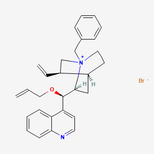 Chemical structure of O-allyl-n-benzylcinchondinium bromide