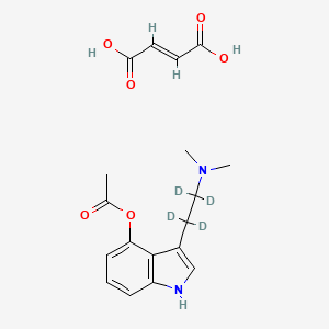 Chemical structure of O-Acetyl Psilocin-d4 Fumarate