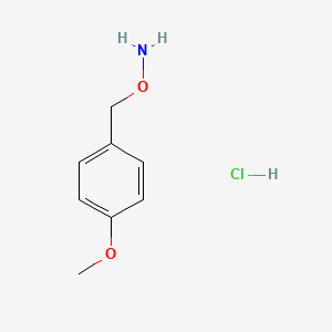 Chemical structure of O-(4-methoxybenzyl)hydroxylamine hydrochloride