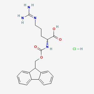 Chemical structure of Fmoc-D-Arg-OH HCl