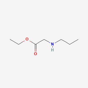 Chemical structure of N-propylglycine ethyl ester