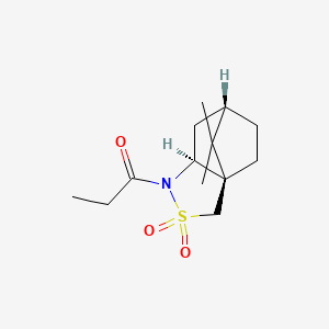 Chemical structure of N-Propionyl-(2S)-bornane-10,2-sultam