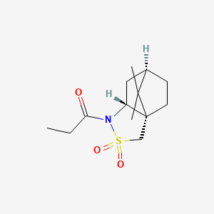 Chemical structure of N-Propionyl-(2R)-bornane-10,2-sultam