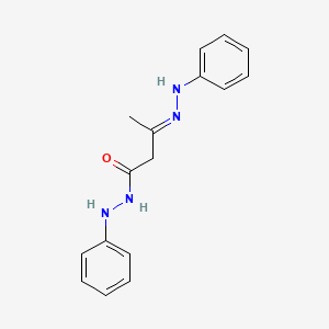 Chemical structure of N'-Phenyl-3-(2-phenylhydrazono)butanehydrazide