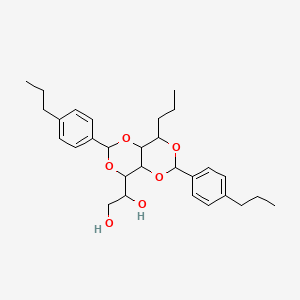 Chemical structure of Nonitol,1,2,3-trideoxy-4,6:5,7-bis-O-[(4-propylphenyl)methylene]
