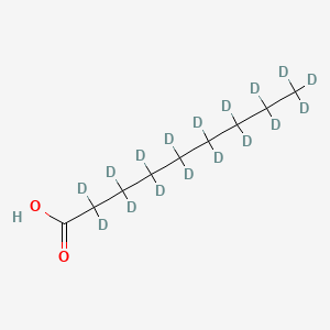 Chemical structure of NONANOIC-D17 ACID