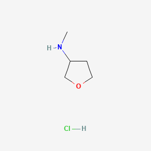 Chemical structure of N-Methyltetrahydrofuran-3-amine hydrochloride