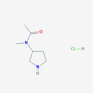 Chemical structure of N-Methyl-N-(pyrrolidin-3-yl)acetamide hydrochloride