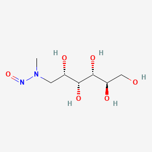 Chemical structure of N-Methyl-N-((2S,3R,4R,5R)-2,3,4,5,6-pentahydroxyhexyl)nitrous amide