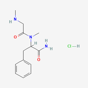 Chemical structure of N-Methylglycyl-Nα-methyl-L-phenylalaninamide hydrochloride