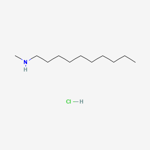 Chemical structure of N-methyldecylamine hydrochloride