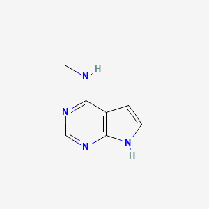Chemical structure of N-Methyl-7H-pyrrolo[2,3-d]pyrimidin-4-amine