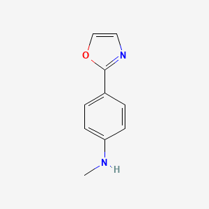 Chemical structure of N-Methyl-4-(oxazol-2-yl)aniline