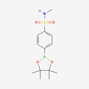 Chemical structure of N-Methyl-4-(4,4,5,5-tetramethyl-1,3,2-dioxaborolan-2-yl)benzenesulfonamide