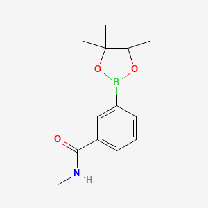 Chemical structure of N-Methyl-3-(tetramethyl-1,3,2- dioxaborolan-2-yl)benzamide