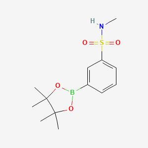 Chemical structure of N-Methyl-3-(4,4,5,5-tetramethyl-1,3,2-dioxaborolan-2-yl)benzenesulfonamide
