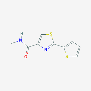 Chemical structure of N-Methyl-2-(thiophen-2-yl)-1,3-thiazole-4-carboxamide